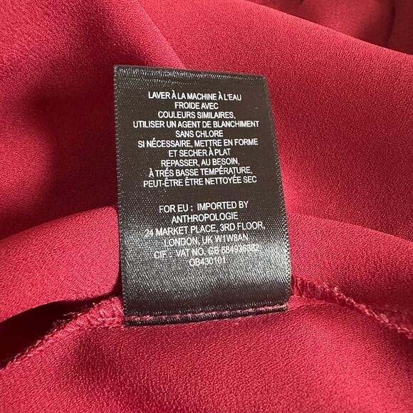 Maeve Anthropologie wine red top size 4 - Picture 8 of 12